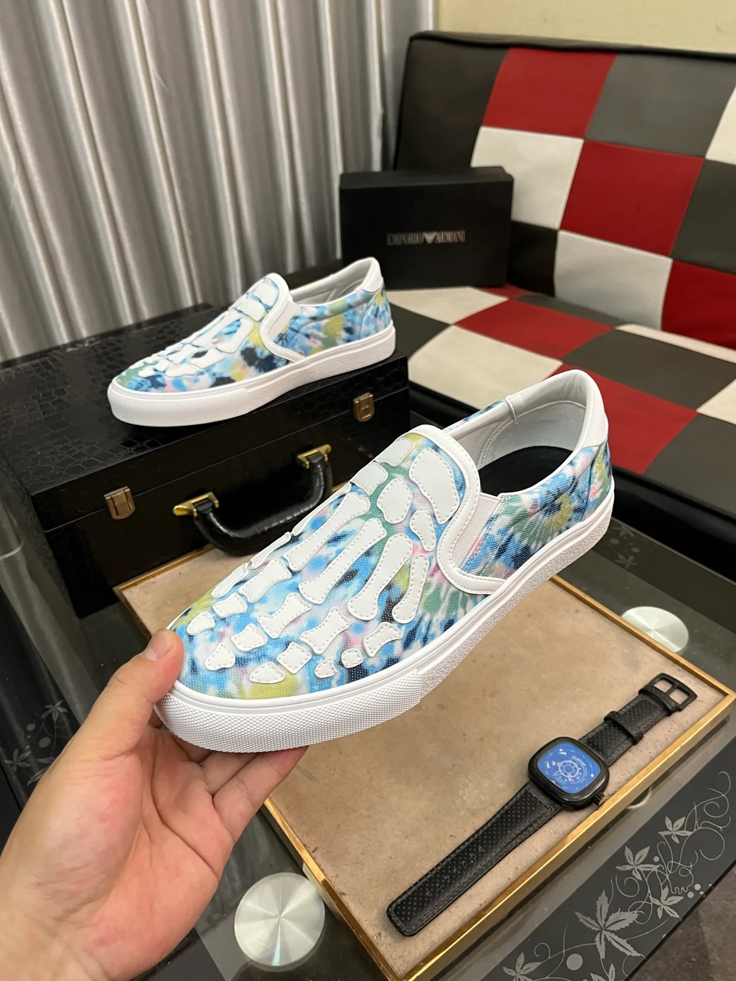 Men's men's shoes 💰420⌚️⌚️miri star shoes bone moral training shoes casual shoes amiri 2025 spring and summer star shoes bone moral training shoes micro-shaped body, the bone weaving pattern made of multi-layer genuine leather is more three-dimensional, slightly thicker and rich, and all elements are just right! The details are just right. Size: 38 to 444️⃣Colors available